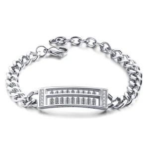 Fashion Abacus Zircon Stainless Steel Women and Men &#160; Bracelet