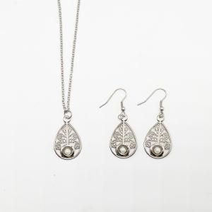 Decoration Gift Fashion Earring Stainless Steel Silver Jewelry Set
