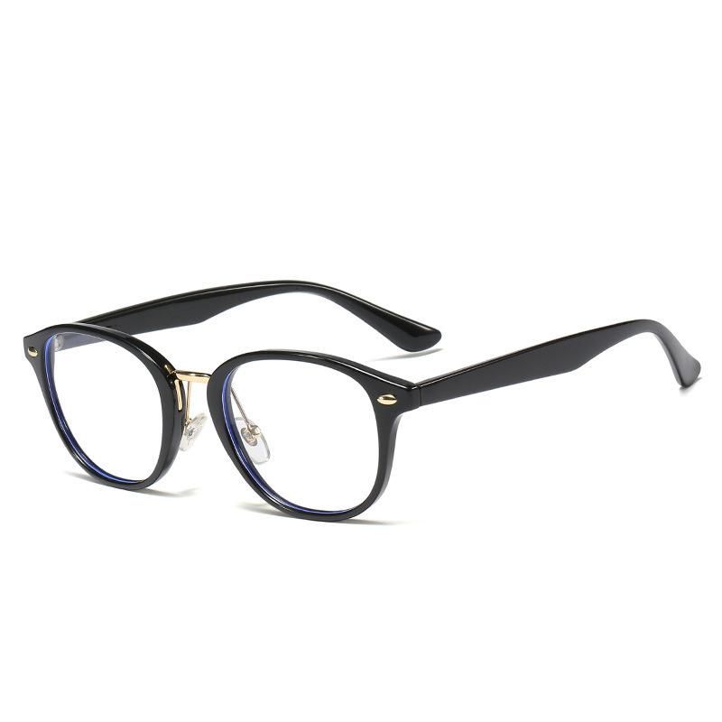 2022 New Tr90 Glasses Frame Classic Ins Wind Pigment Anti Blue Light with Myopia Frame Student Optical Flat Lens Korean Version