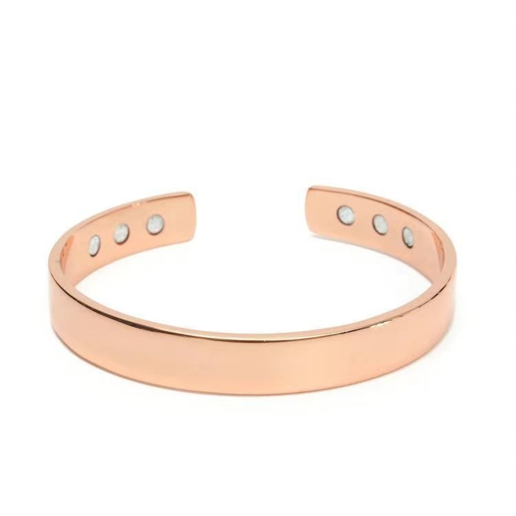 Wholesale Rose Gold Bangle Magnetic Bracelet Copper Bracelet Bangle