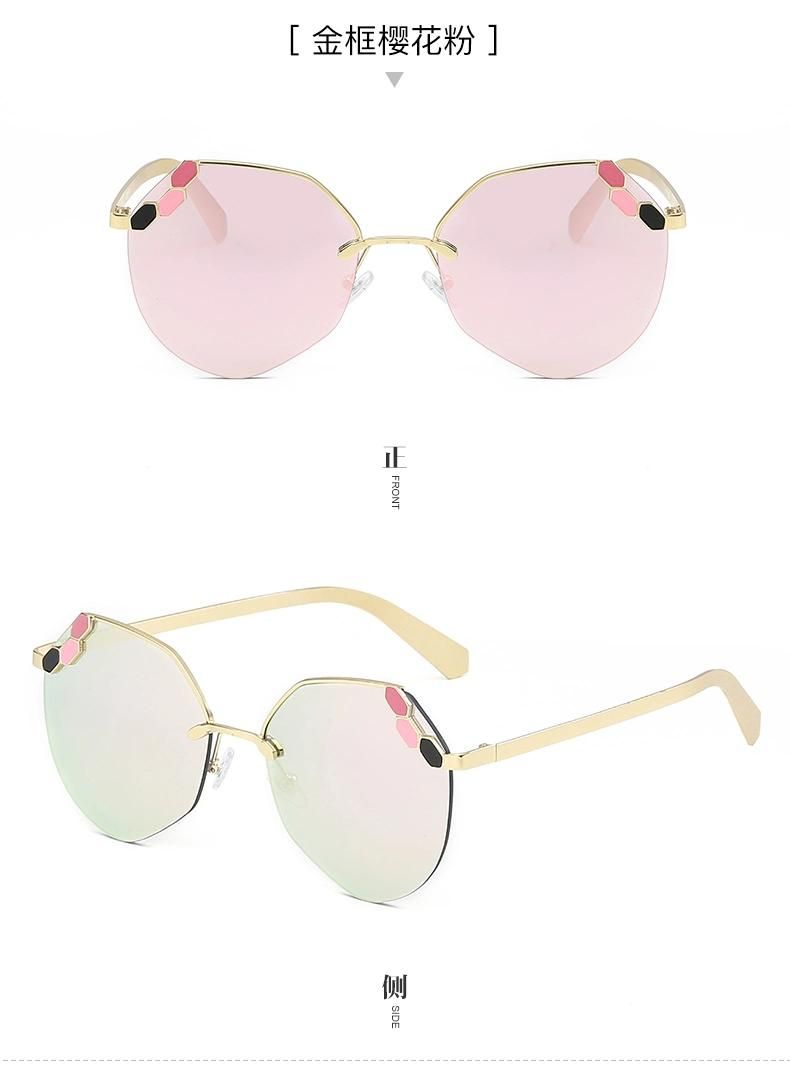Retro Round Small Octagonal Metal Frame Ladies Sun Glasses Women Anti UV Polarized Trendy Sunglasses