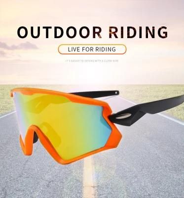 New 2021 PC Sunglasses Outdoor Windproof 100% UV400 Wide Mirror for Men and Women