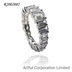 925 Sterling Silver/Brass Ring with Cubic Zircon