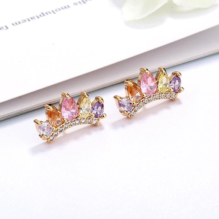 2020 Guangzhou Factory Rose Gold Plated Stud Earring Samples