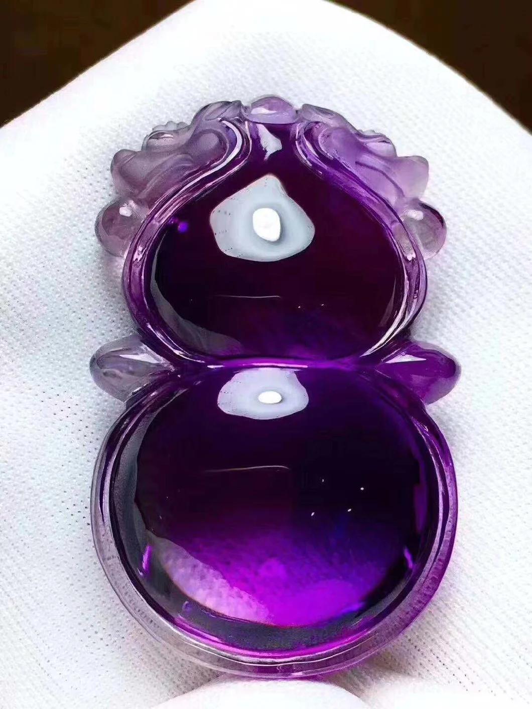Purple Crystal Pendant Gourd Natural Crystal