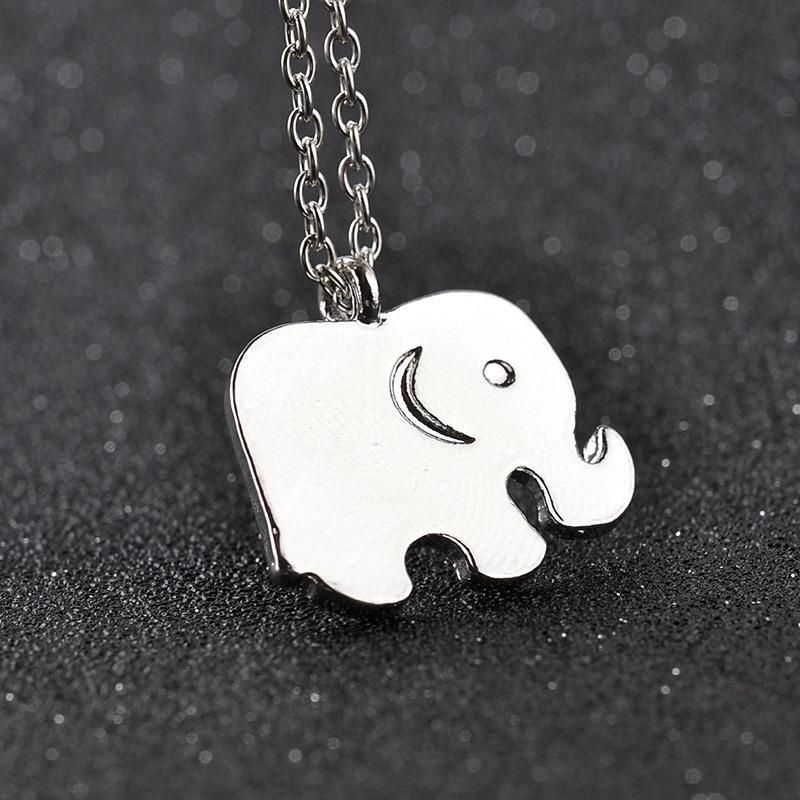 Plain Metal Custom Gold Plated Elephant Necklace