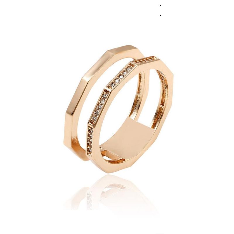 Unique Design New Fashion Jewelry Wholesale 18K Gold Plated 3 G Gold Ring Low Price