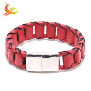 2018 New Jewelry Stainless Steel Clasp Genuine Leather Bracelet