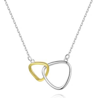 Custom Double Ring Necklace Personalized Initial Necklaces