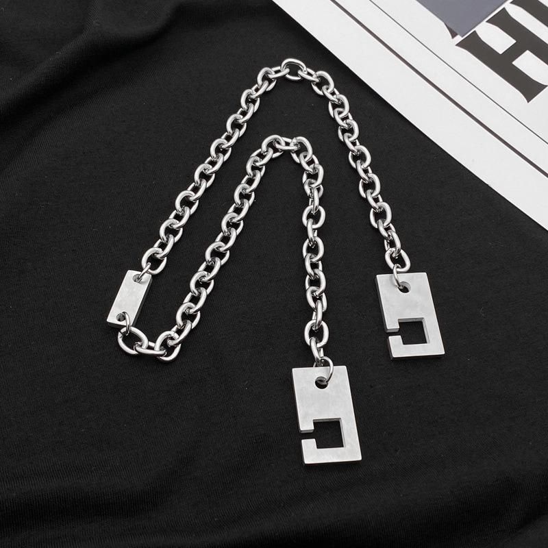 Manufacturer Custom Hip Hop Jewelry High Quality Stainless Steel Necklaces Ins Tide Thick Chain Square Jewellery Designer Man Jewelry Unisex
