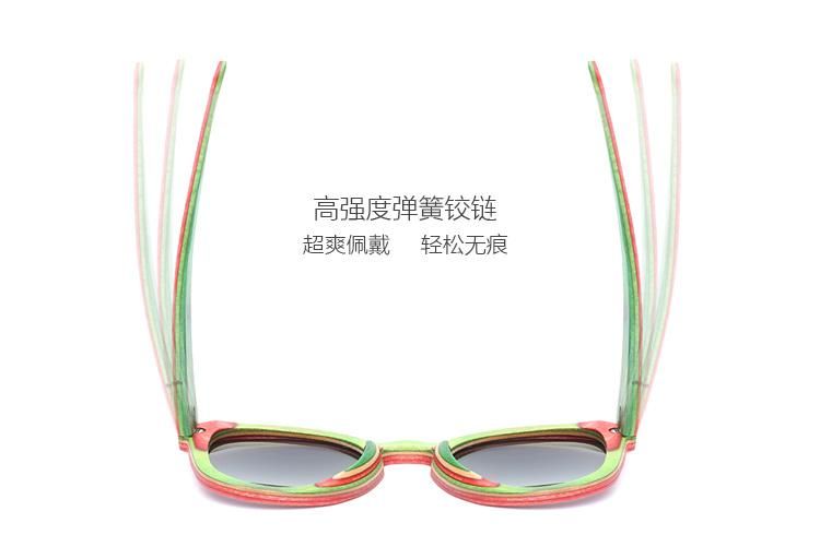 Ce Certificated Custom Polarized Skateboard Wooden Sunglasses