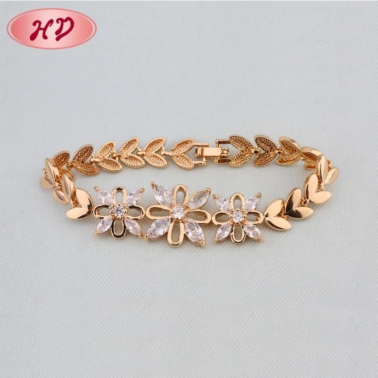Fashion Birthday Gift 18K Gold Plated Jewellery Bracelet for Women