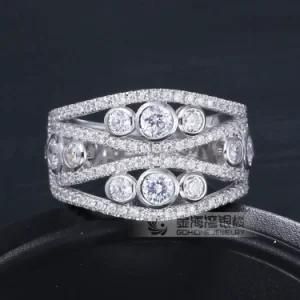 Ravishing! Natural White CZ 925 Silver Ring White Gold Plated