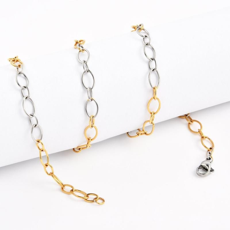 Fashion Accessory Custom Layering Necklace Jewellery Cable Chain Pendant Design Lady Bracelet Anklet Gold Plated