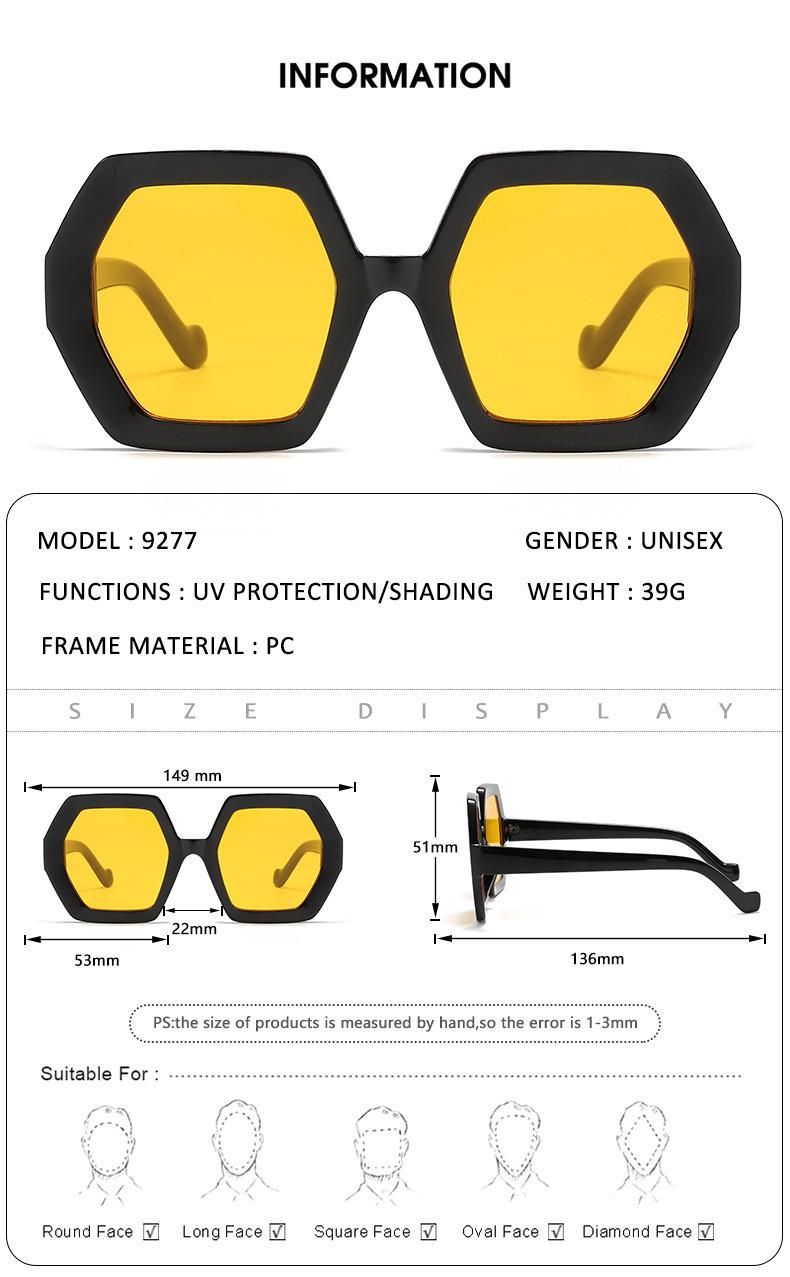 Women Lady Cheap Wholesale Sun Glasses UV400 Lenses Colorful Shades Large Frame Trendy Fashion Sunglasses