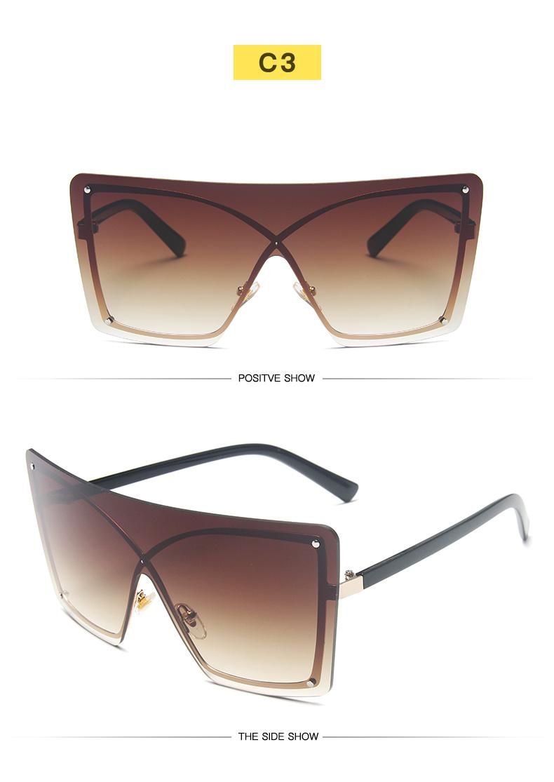 One Piece Sunglasses Big Frame One-Piece Female Personality Ocean Sunglasses
