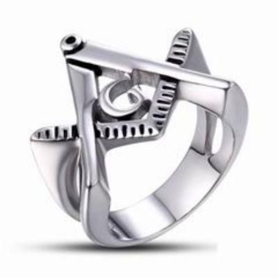 Stainless Steel Freemasonry Silver Masonic Ring