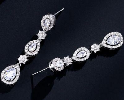 Bridal Wedding CZ Earring Jewelry for Wemen. Fashion CZ Earring, Luxury CZ Earring