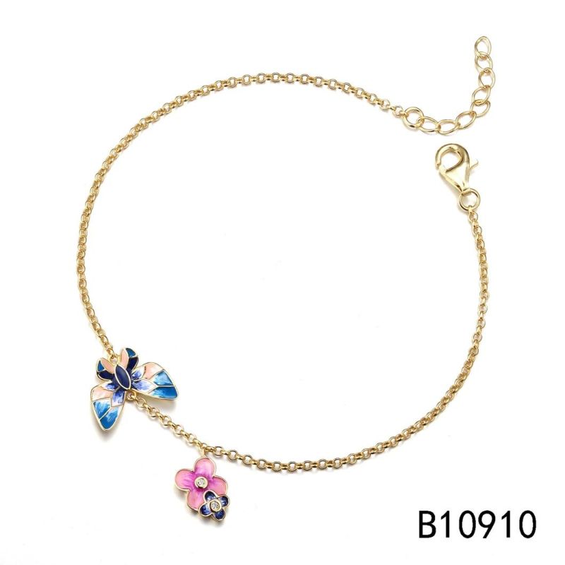2022 Brand New Solid 925 Silver Sterling Enamel Bracelet