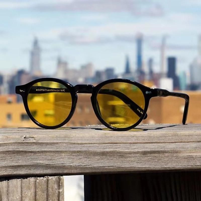 Retro Rice Nail Round Frame Sunglasses