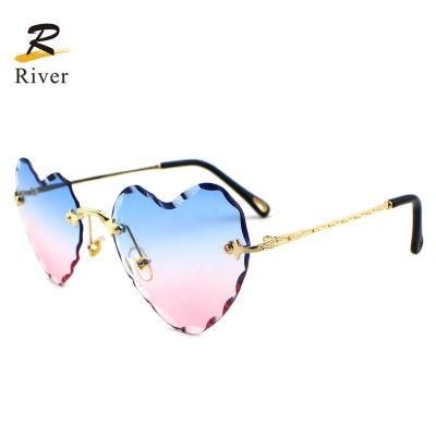 Loving Ready Custom Logo Trimmed Frameless Women Sunglasses