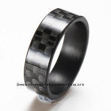 Comfort Fit Plain Carbon Fiber Ring for Men