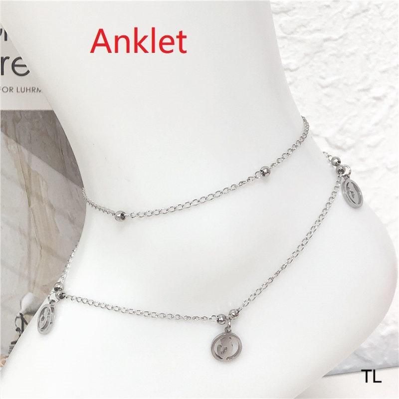 Summer Barefoot Beach Bracelet Layered Anklet Stainless Steel Fashion Ankle Bracelet Women′s