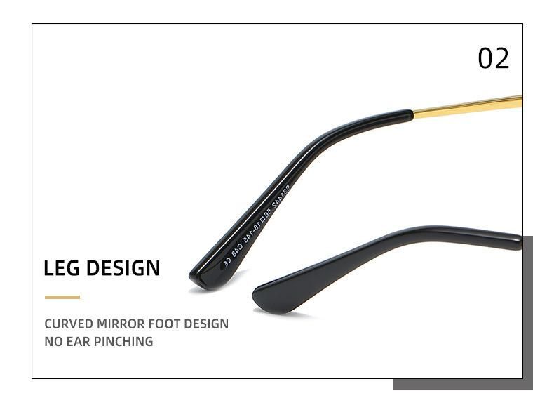 2021 High Quality Square Metal Sunglasses Women Trendy Rimless Sunglasses