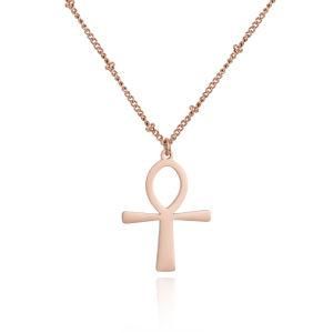 Gold-Plated Stainless Steel Cross Necklace