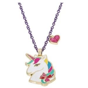 Unicorn with Heart Charm Pendant Necklace for Girl