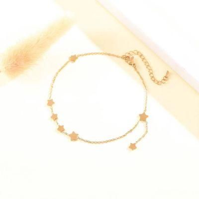 18K Double Rattle Bracelet Gold and Rose Gold Lucky Beads Chain Bracelet