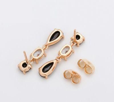 Jewelry Elegant and Exquisite Diamond Set Long Pendant Earrings 18K Gold Elegant Earrings
