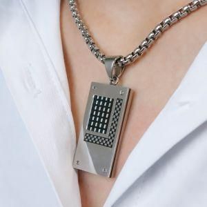 Stainless Steel Tag Pendant Necklace