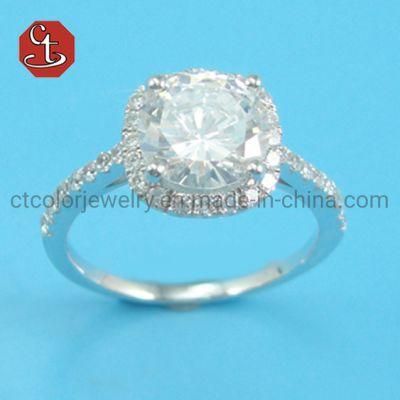 925 Sterling Silver New Jewelry High Quality Fashion Woman Open Ring Cubic Zirconia Silver Ring