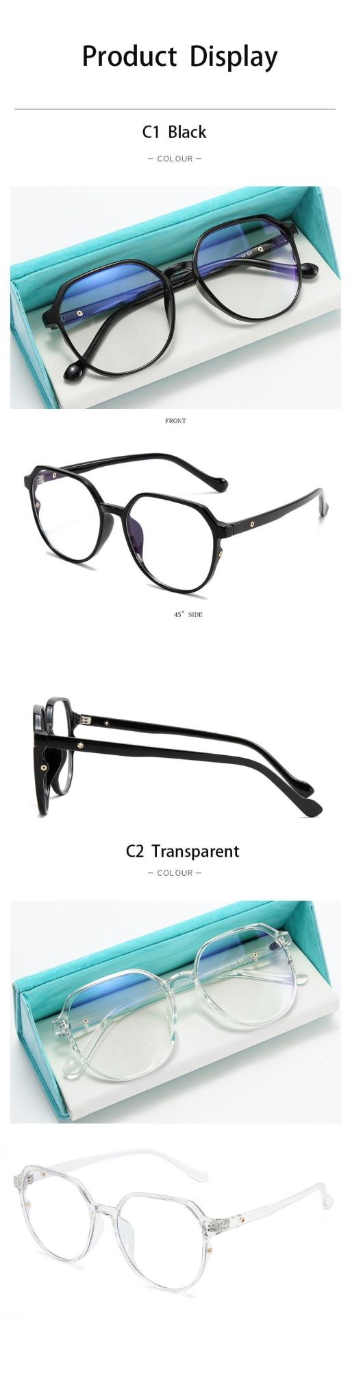 2022 High-End Top Designer Logo New Quality Acetate Glaser Frames Anti-Blue Light Clear Women Eye Glasses
