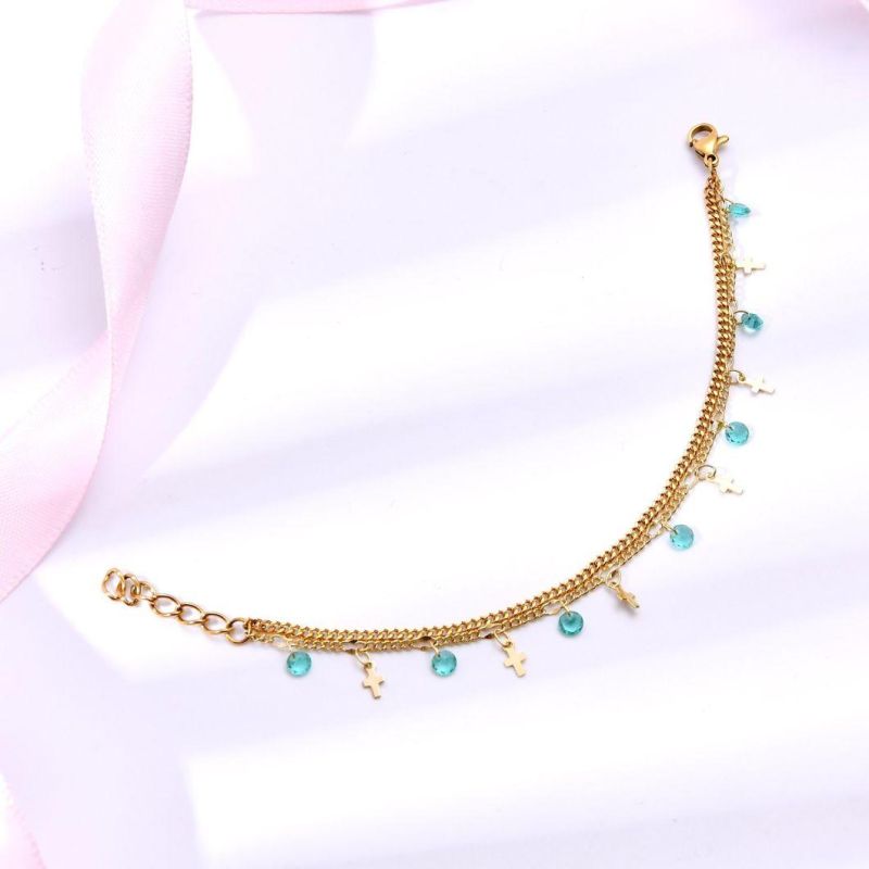 Delicate Chain Stacking Bracelet for Women with Gold Layering Bracelet for Gift