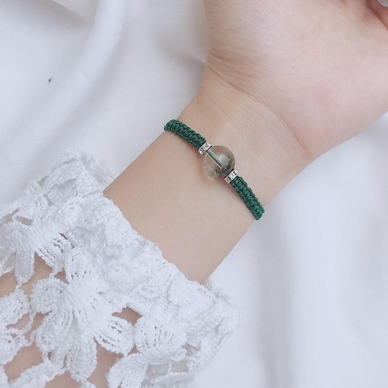 Hand Woven Bracelet Natural Ghost Crystal Treasure Basin Bracelet