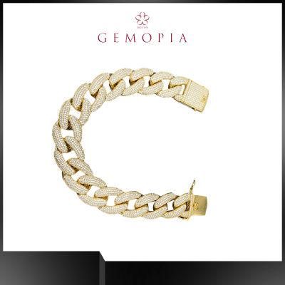 Hip Hop 14K Gold Heavy Cuban Link Chain Necklace/Bracelet for Men