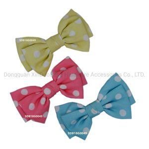 DOT Printed Fabric Bow Hair Clip Accessories Fashion Hairpin