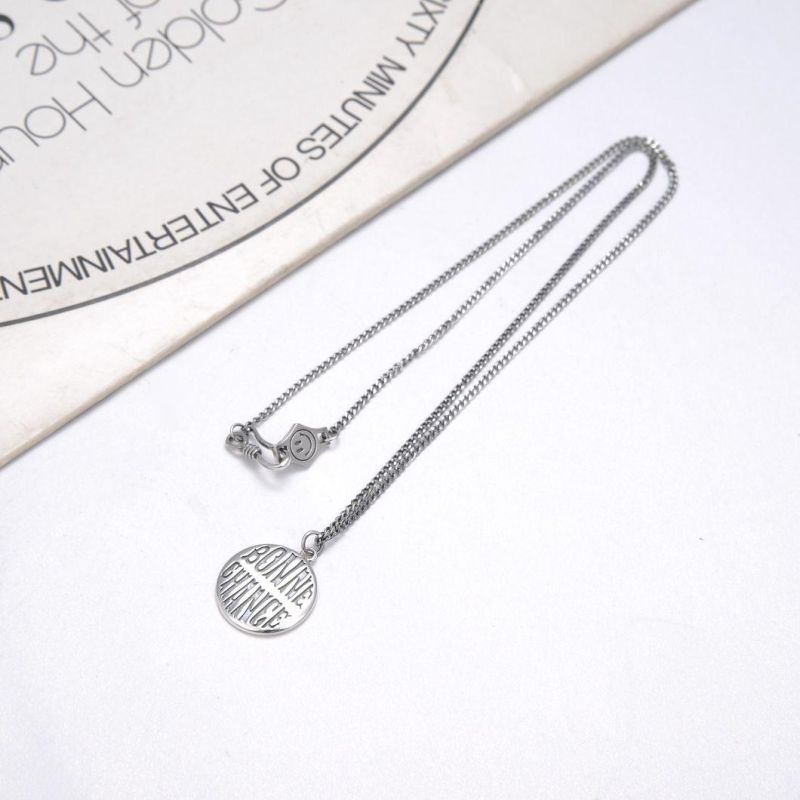 New Arrival Letter 925 Sterling Plain Silver Pendant Necklace