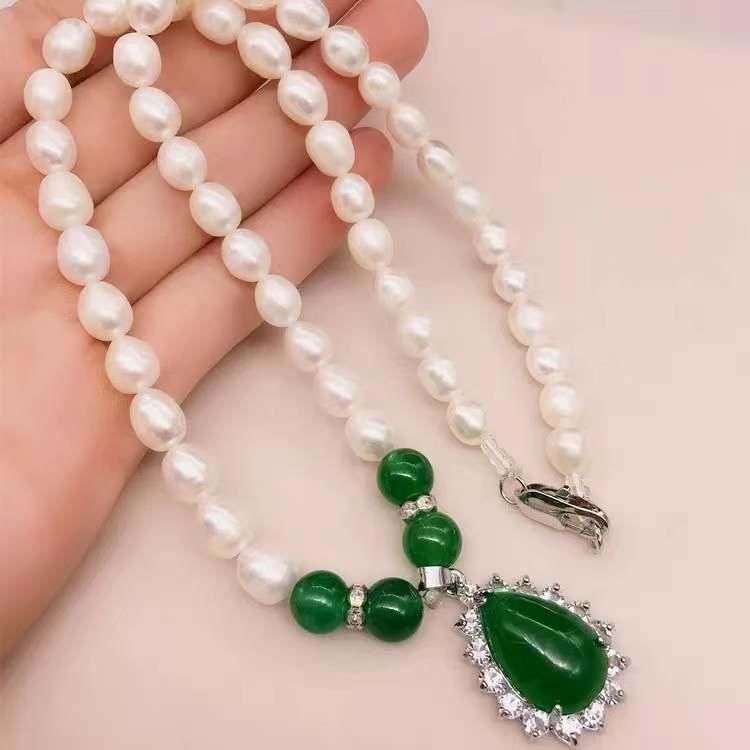 Fashion Jewelry Set Pendant Women Pure Freshwater Pearl Necklace