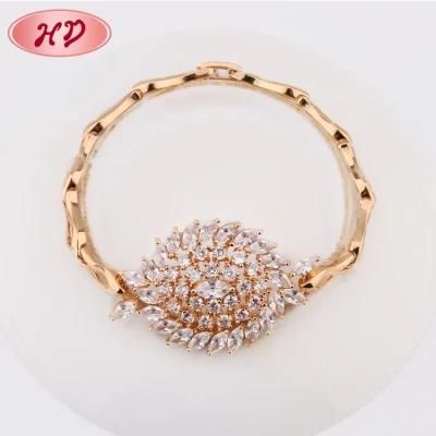 Fancy Popular Design Red Core Luxury Style Charm Zircon Gold Filled Bracelet
