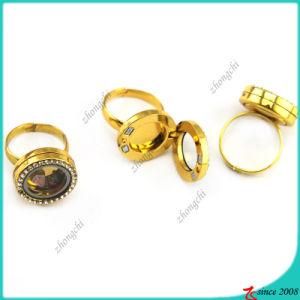 Floating Magnets Locket Ring Gold Color Jewelry (LR16041207)