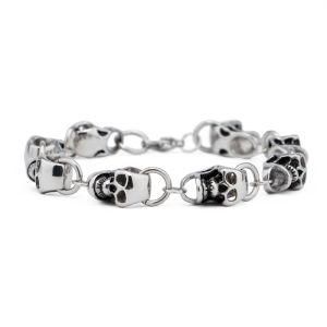 Personalized Vintage Jewelry Skull Chain Charm Men Bracelet