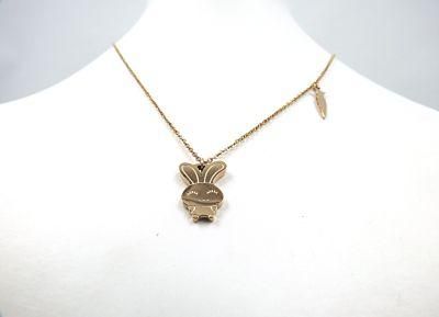 Jewellery Rabbit Pendant in Rose Gold Color