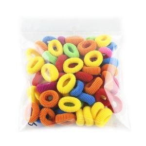 50PCS/Bag DTY 2-2.5cm Elastic Hair Bands Colorful Hair Ornament for Girls Hair Holder for Wig Hot Selling Hair Loop