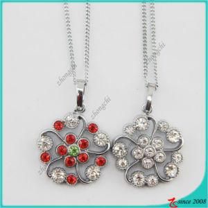 Fashion Crystal Flower Charm Pendant Fashion Necklace (PN)