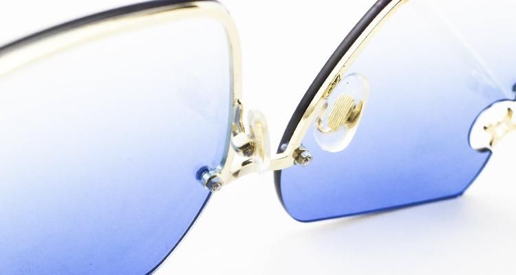 Custom Logo Ready Frameless Women Sunglasses with Metal Accessories