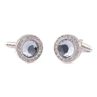 Classical Design Zircon / Crystal Stone Cufflinks Round French Cuff Button for Sale Cufflinks