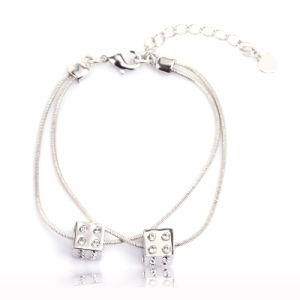 Top Grade 18k Platinum Plated Alloy Cube Bracelet with Austrial Crystal 30083